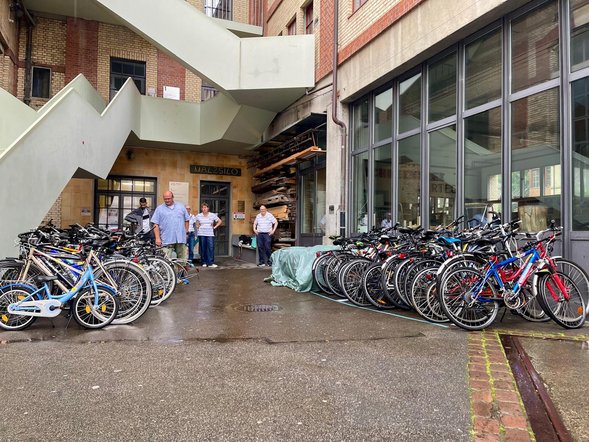 Velo-Sammelaktion beim Werkraum Warteck 